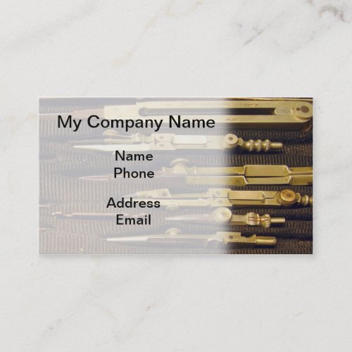 Draftsman Set Technical Drawing Tools Business Card
