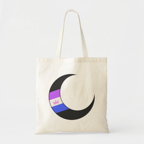 Drag Crescent Moon Tote Bag