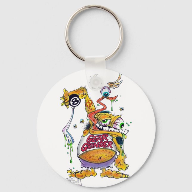 Drag Daddy presents Gear Grinder 9000 Keychain (Front)