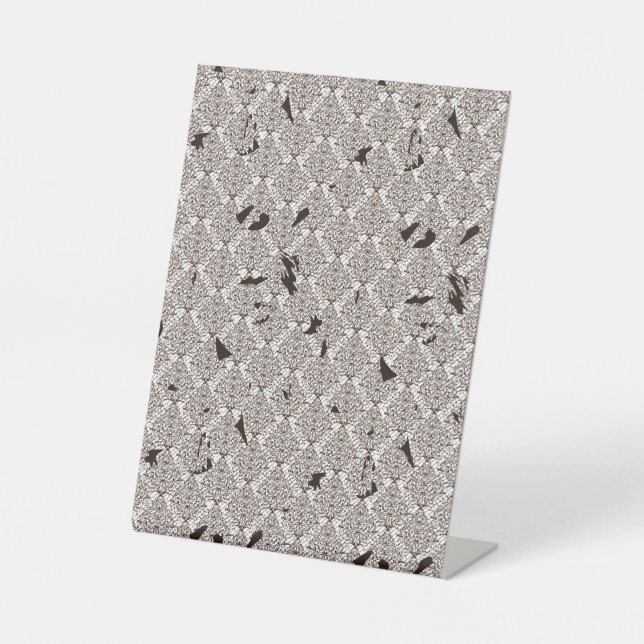 Drag & Drop Custom Image Here Pedestal Sign (Front)