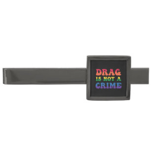 Drag Is Not A Crime Gunmetal Finish Tie Bar