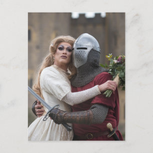 Drag Queen and a Knight Postcard