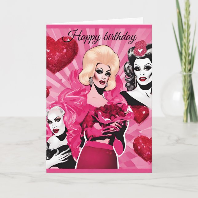 Drag Queen Birthday Card (Front)
