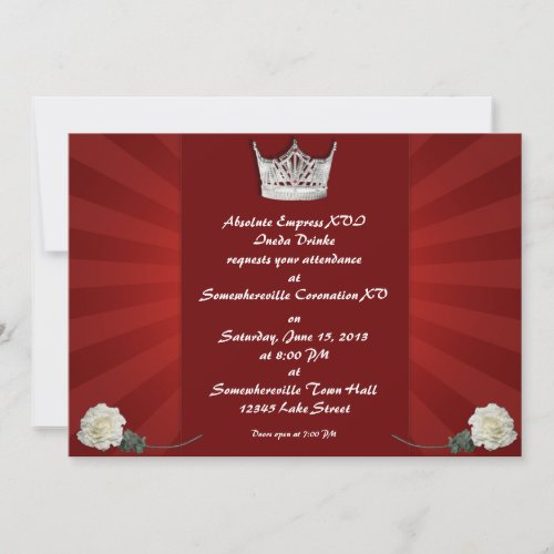 Drag Queen Custom Coronation Invitations