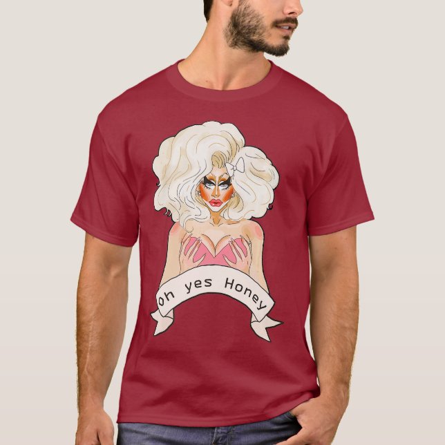 Drag Queen Doll Face Oh yes Honey Premium T-Shirt (Front)