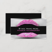 Drag Queen Hot Pink Diamond Bling Business Card (Front/Back)