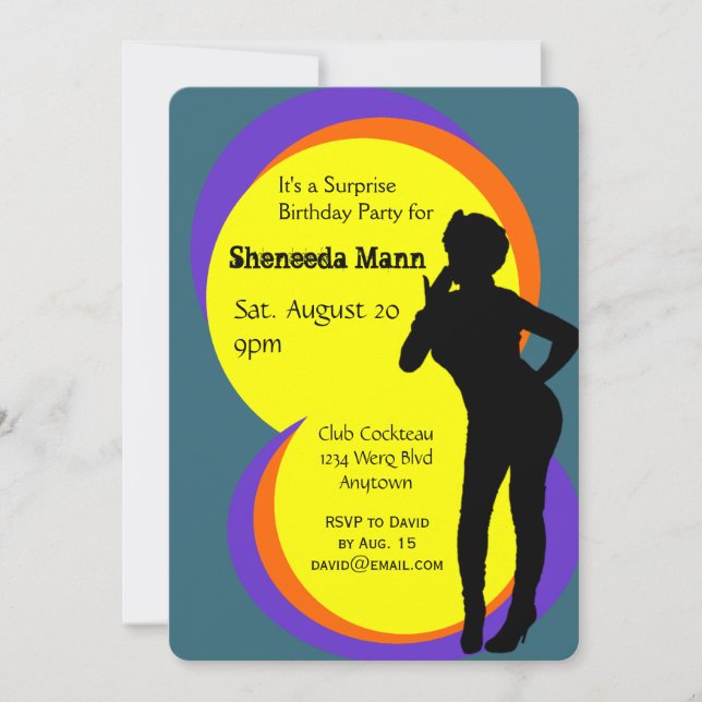 Drag Queen Surprise Party Invitations (Front)