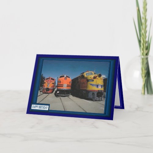 Drag race for trains card