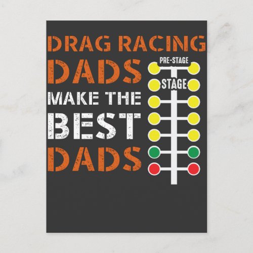 Drag Racing Dad Mechanic Dragster Daddy Racer Postcard