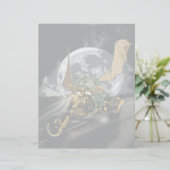 Drag-racing Dragon and Moon Fantasy Artwork (Standing Front)