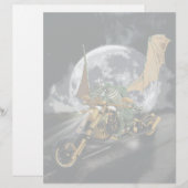 Drag-racing Dragon and Moon Fantasy Artwork (Front/Back)