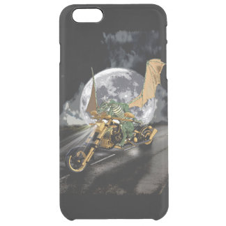 Drag-racing Dragon and Moon Fantasy Artwork Clear iPhone 6 Plus Case