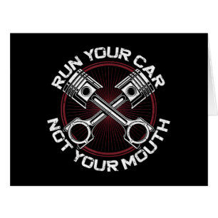 Drag Racing Race Car Vintage Run Your Car Not Your Cards
