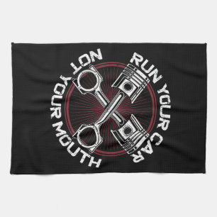 Drag Racing Race Car Vintage Run Your Car Not Your Kitchen Towel