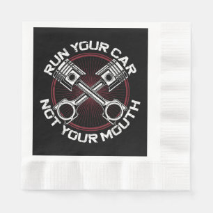Drag Racing Race Car Vintage Run Your Car Not Your Napkins