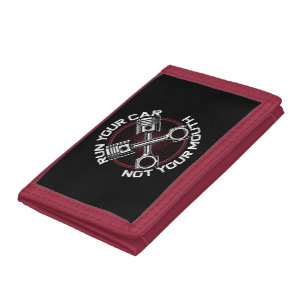 Drag Racing Race Car Vintage Run Your Car Not Your Trifold Wallet