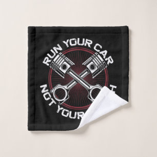 Drag Racing Race Car Vintage Run Your Car Not Your Wash Cloth