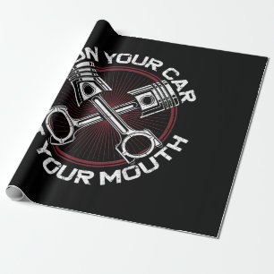 Drag Racing Race Car Vintage Run Your Car Not Your Wrapping Paper