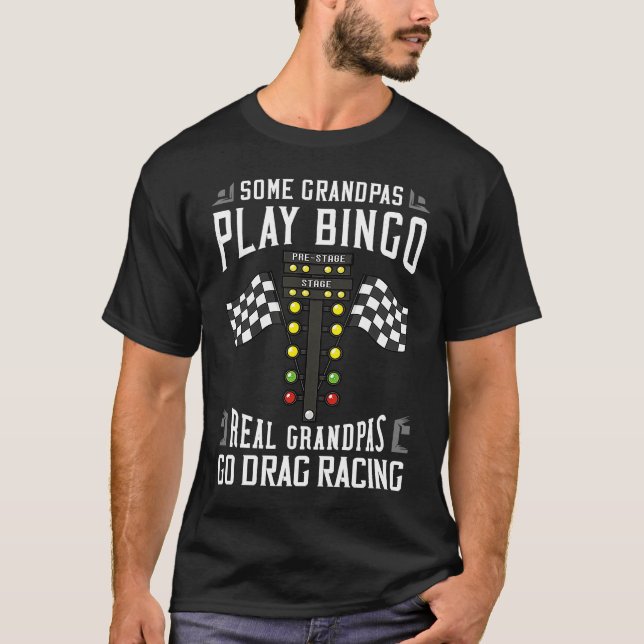 Drag Racing Street Race Car Driver T-Shirt (Front)