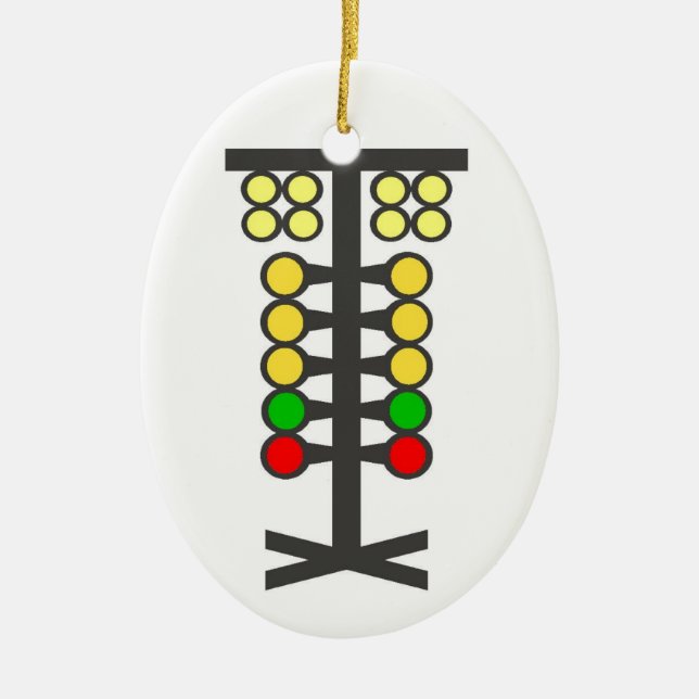 Drag Racing Tree Ornament (Front)