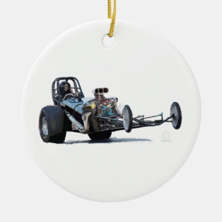 Drag Racing & Vintage Dragsters Ceramic Ornament