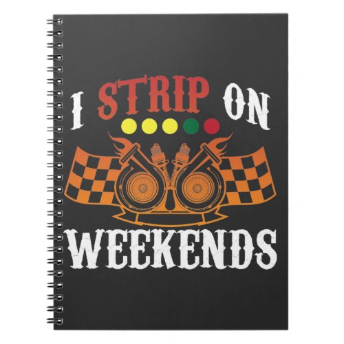 Drag Racing Weekend Turbo Race Track Racer Fan Notebook