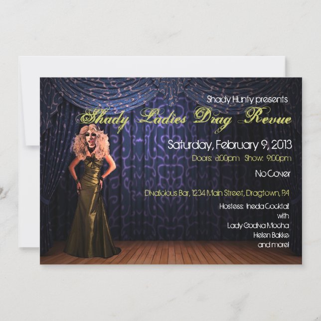 Drag Show Custom Invitations (Front)