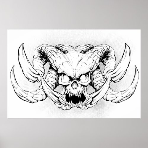 Dragenoth Demon Skull Lord Poster
