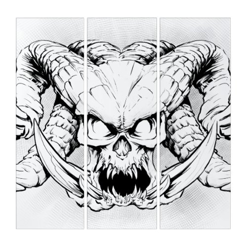 Dragenoth Demon Skull Lord Triptych
