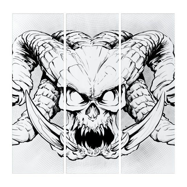 Dragenoth Demon Skull Lord Triptych (Front)