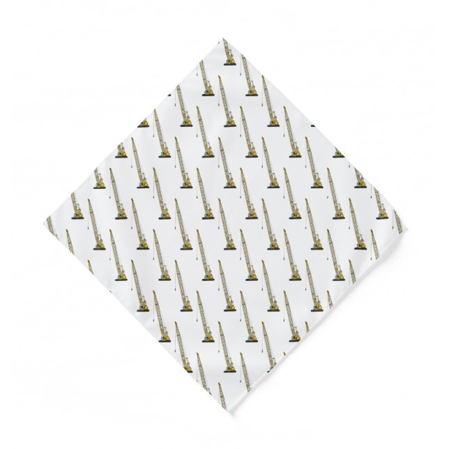 Dragline excavator cartoon illustration bandana (Front)