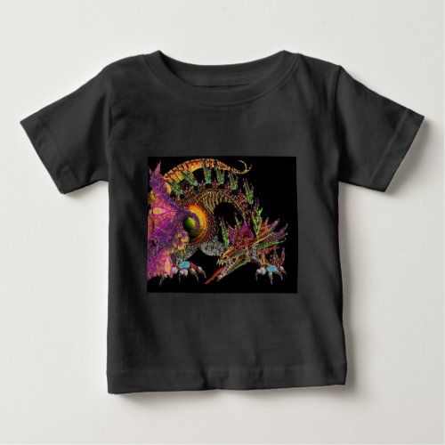 DRAGO  FANTASY DRAGON IN GOLD PURPLE AND BLACK BABY T_Shirt