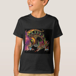 DRAGO / FANTASY DRAGON IN GOLD PURPLE AND BLACK T-Shirt