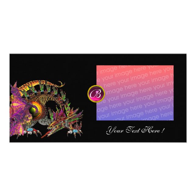 DRAGO , Pink Amethyst Monogram Card (Front)