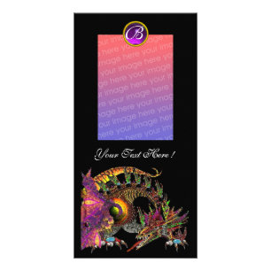 DRAGO , Purple Amethyst Monogram Card