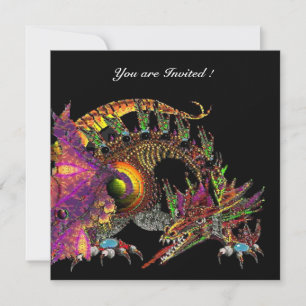 DRAGO violet purple black Invitation