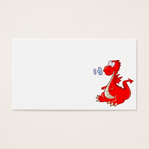 dragon302  RED CARTOON DRAGON CUTE HAPPY KIDS GRAP Business Cards