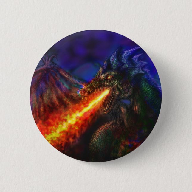 Dragon #1 pinback button (Front)