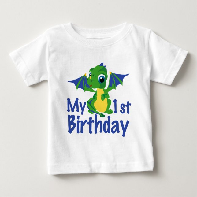 Dragon 1st Birthday Baby T-Shirt (Front)