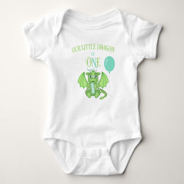 Dragon 1st Birthday Romper (Front)