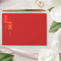 Dragon 2024 Red Chinese New Year Holiday Envelope, Zazzle