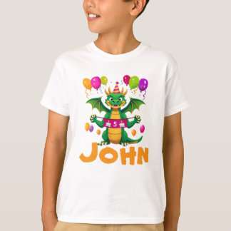 Dragon 5th Birthday JOHN T-Shirt