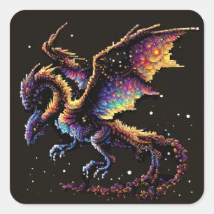 Dragon Air Elemental Square Sticker