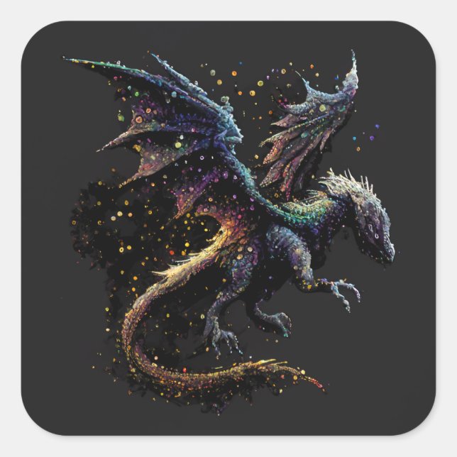 Dragon Air Elemental Square Sticker (Front)