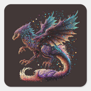 Dragon Air Elemental  Square Sticker