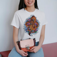 Dragon Amidst the Waves and Blossoms T-Shirt