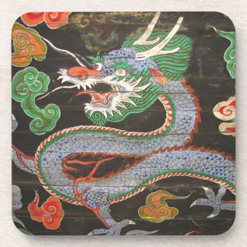 Dragon Ancient Seoul South Korean Art Namdaemun Beverage Coaster