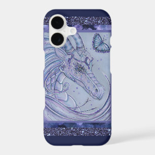 Dragon and butterfly fantasy art by Renee Lavoie iPhone 17 Case