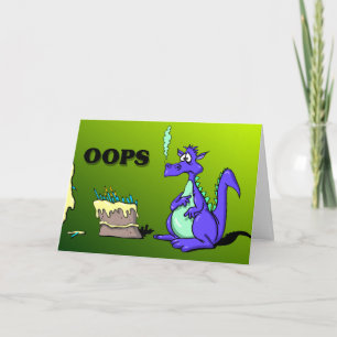 Dragon and Cake Card
