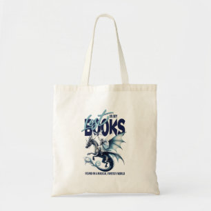 Dragon and Fairy & Fantasy book lover quote Tote Bag